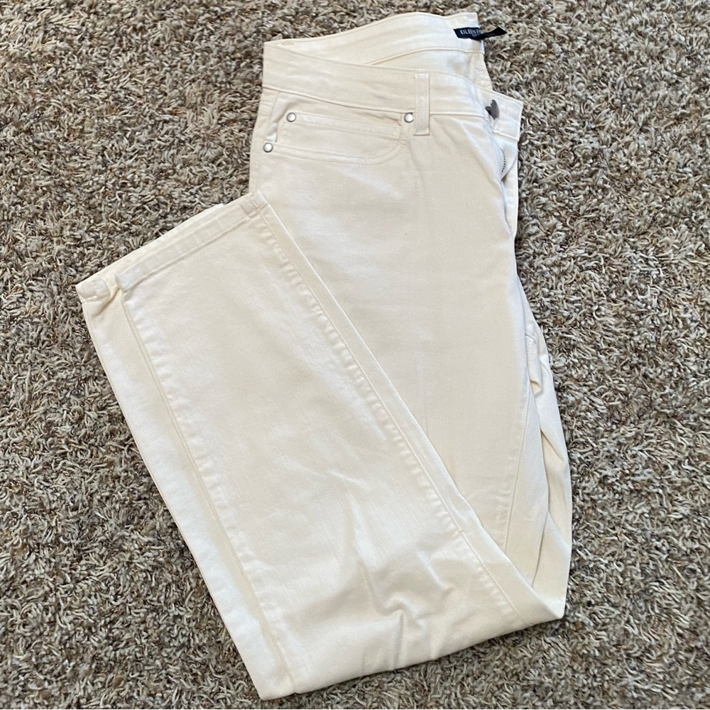 Eileen Fisher White Ankle Pants